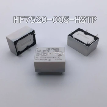10db/sok HF7520-005-HSTP Relé 5VDC EGY csoport általában nyílt 4-tűs nagy teherbírású 16A250VAC fehér kagyló