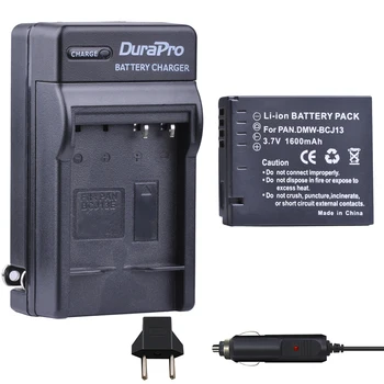 1db 1600mAH DMW-BCJ13 DMW BCJ13 Újratölthető Li-ion Akkumulátor + Autós Töltő + EU Csatlakoztassa A Panasonic DMC-LX5 LX5 LX5GK LX5K LX5W