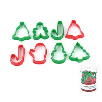 24pcs/sok Karácsonyi Süti Bélyegző Keksz Penész 3D Cookie Dugattyút, Vágó DIY Sütés Penész Fa sütőformákat Konyhai Eszköz