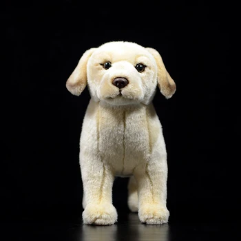 25CM Puha Labrador Retriever Kutya Plüss Játék Élethű Sárga Vakvezető Kutya Plüss Állat, Játékokkal, Aranyos Kiskutya Baba Ajándékok