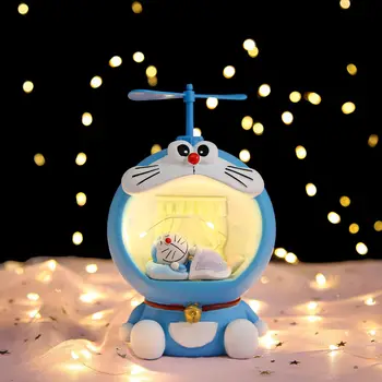 Doraemon Ábra Éjszakai Fény Játék Kreatív Rajzfilm Díszek Pokonyan Tanuló Pénzt Takaríthatunk meg Malacka Bank Gyerekek Születésnapi Ajándékok