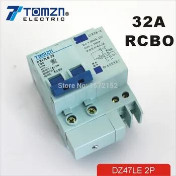 DZ47LE 2P 32A 230V~ 50HZ/60HZ Maradék áram megszakító, több mint aktuális, illetve a Szivárgás védelem RCBO