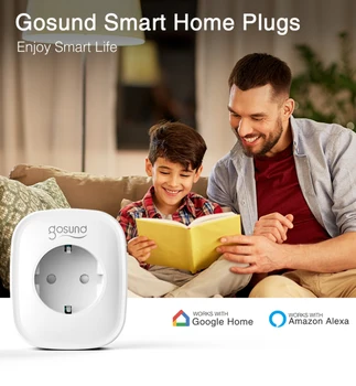 Gosund 16A EU Smart Plug WiFi Smart Outlet Időzítő Funkció Tuya Intelligens Élet APP Távirányító Működik, Alexa, a Google Haza