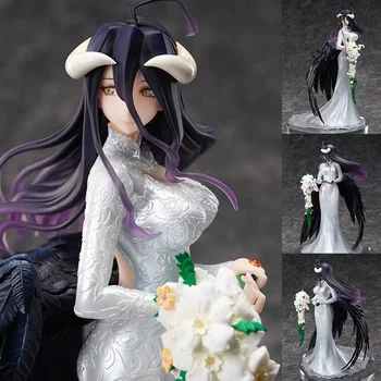 Japán Anime Ábra Overlord Más Szóval-bin Ver. Állandó Esküvői Ruha PVC akciófigura Játékok Szobor Gyűjtemény Modell Ajándék 25cm