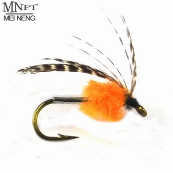 MNFT 10DB Narancs Nimfa Test Tiszavirág Bogár, a Pisztráng Fly, Halászati Csali-Csali (Horgok mérete 8# vagy 6#)