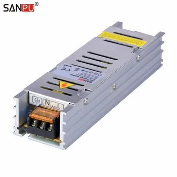 SANPU SMPS 12v 60w LED-es Kapcsolóüzemű Tápegység 5a Állandó Feszültség Vezető 110v, 220v ac-dc Világítás Transzformátor ventilátor nélküli Alumínium