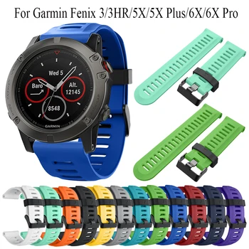 Szilikon watchband új szíjak Garmin Fenix 3 3HR 5X 5x Plusz 6X 6x Pro smart óra az öv helyettesítésére karkötő Állítható Csuklópánt