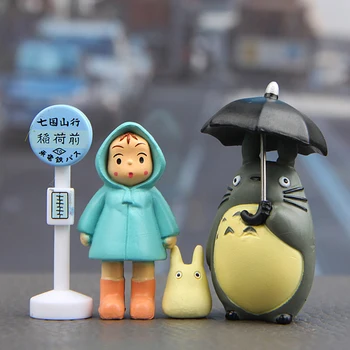 Új 1Set Anime A Szomszédom Totoro akciófigura Játék mély kék tengeren # Mini Kert PVC akciófigurák Gyerek Játékok, Születésnapi Ajándék
