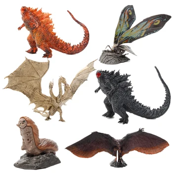 Új 6 Db Égő Godzilla Gojira Király Ghidorah Mothra Rodan 7-11Cm akciófigura Dinoszaurusz-Szörny, Dekoráció Modell Fiúk, Gyerekeknek Játékok