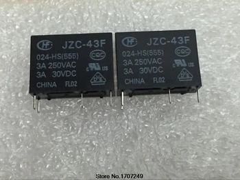Új, eredeti 10db/sok relé JZC-43F-024-HS JZC-43F 024-HS JZC43F helyettesítheti SRB-SH-124DM1 3A HF43F