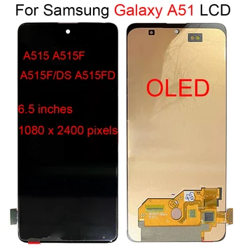 100% - os Teszt Samsung Galaxy a51-es LCD A515F SM-A515F/DS A515F/DS A515F Kijelző érintőképernyő Digitalizáló Samsung A515 Kijelző