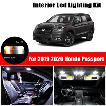 12 Izzók Fehér Canbus Autó LED Térkép Olvasás Ajtó Világos Belső Készlet Honda Passport 2019 2020 Csomagtartóban Hiúság Tükör Lámpa