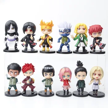 12db Naruto Játékok Meghatározott Uzumaki Naruto Uchiha Sasuke akciófigura Anime Modell PVC Szobor Gyűjthető Játék, Ajándék