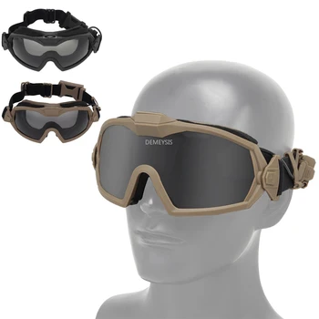 2 Lencse Taktikai Védőszemüveg Katonai Paintball Felvételi Anti-köd Szemüveg Szabadtéri Vadászat Hadsereg Airsoft Sport Védőszemüveg