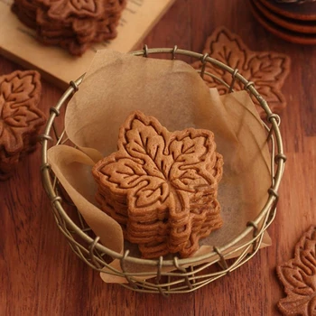 3D Maple Leaf sütőformákat Őszi Levél Alakú PLA Műanyag Sütés Penész Fondant Sütemény, Torta Dekoráció Eszközök DIY Sütés Keksz Penész