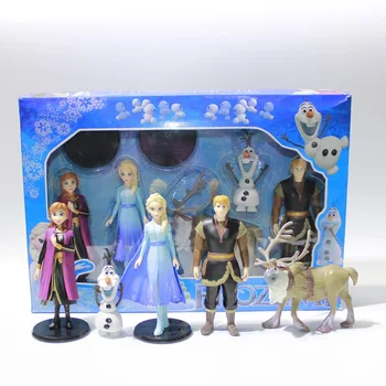 5db Disney Fagyasztott 2 Elsa & Anna PVC akciófigura Olaf Kristoff Sven Anime Babák Figurák hókirálynő Játékszer magas minőségű, ajándék