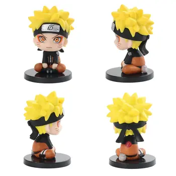 7cm Naruto Anime Ábra Random 1db Kakashi Uchiha Sasuke-Itachi Figura Játék Q Verzió Nendoroid Akció Dekoráció Modell Ajándék