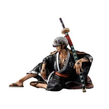 Anime Egy Darab figurát Trafalgar Törvény Szamuráj Jelmez Ülő Testtartás PVC Ábra Anime Gyűjthető Modell Játék 12cm