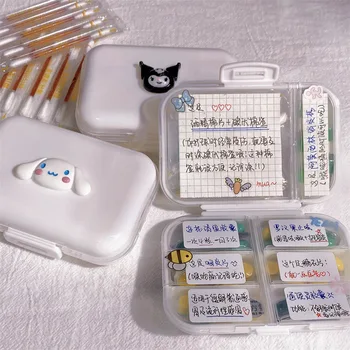 Aranyos Sanrios Anime Kuromi Dallam Cinnamorol Hordozható Orvostudomány Gyógyszeres Dobozt Utazási Gyógyszer Jogosultja Tabletta Tárolási Esetben Konténer