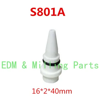 CNC Huzal EDM Rész S801A Fehér Kerámia Elszívó Fúvóka 16*2*40mm Az EDM Sparks Sodick Gép A350 Szolgáltatás