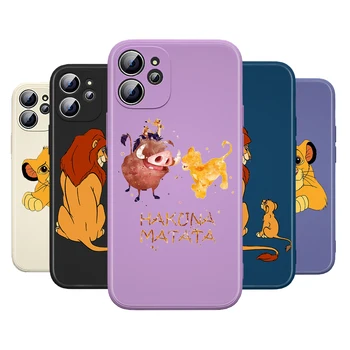 Disney the Lion King Folyékony Szilikon Puha Borító Apple IPhone 13 12 Mini 11 Pro XS MAX XR X 8 7 6 SE Plus Telefon Esetében