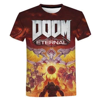 Divat Játék Doom T-shirt 2021 Cosplay Férfiak, Nők, Sport, Alkalmi 3D Nyomtatás Tshirt Hip-Hop Stílus Streetwear Ing Divatos Póló