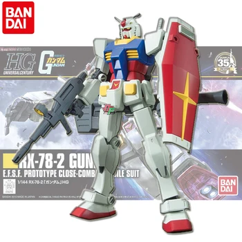 Eredeti Bandai Anime Ábra HG HGUC 191 1/144 RX-78-2 Közgyűlés Elsős Gundam Akció Figureals Modell Babák