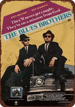 Isaric Adóazonosító Jel 1980-As Blues Brothers-Film Sokszorosítása Fém adóazonosító Jel 8 x 12