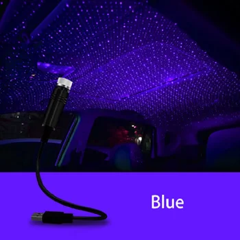 LED Autó Tető Csillagos Éjszakai Fény Projektor Légkör Galaxy Lámpa USB Dekoratív Lámpa Állítható Autó Belső Dekor Fény Romantikus