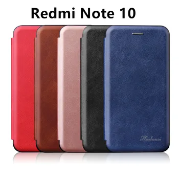 Luxus Bőr Flip tok A Xiaomi Redmi Megjegyzés 10 5G 10 Redmi Megjegyzés 10 Pro Max RedmiNote 10T Redmi10 Tárca Borító