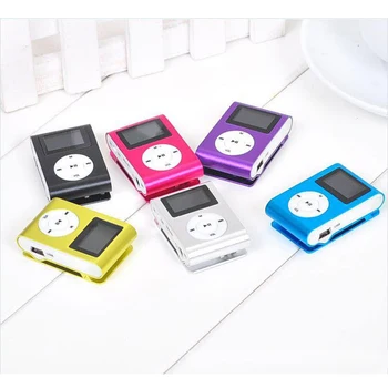 Mini MP3 Lejátszó Hordozható Klip MP3-Lejátszó Támogatja a 32 gb-os Micro SD / TF Kártya LCD Képernyőn, Divat, Sport, Zene Lejátszó, Walkman