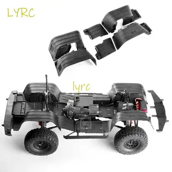 Műanyag Fekete Első & Hátsó Belső Sárvédő Wells Sárvédő az 1/10 RC Robot Autó Axiális SCX10 90046, 90047 Wrangler Jeep Cherokee