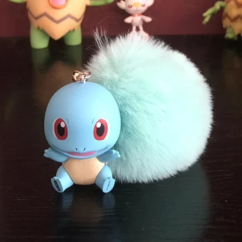 Pokemon Nagy Fej Elf Jigglypuff Squirtle Aranyos Plüss Kulcstartó Figura Modell Díszek, Játékok