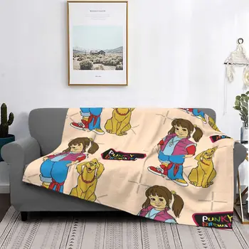 Punky Brewster-Manta de edredón para cama, colcha de muselina egy cuadros para sofá, manta doble para cama