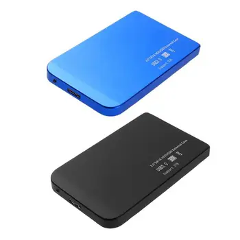USB3.0 Merevlemez Doboz, 2.5 inch Soros Port SATA SSD mechanikus merevlemez Támogatja a 3tb-os alumínium Mobil Külső HDD Esetben, kék, fekete