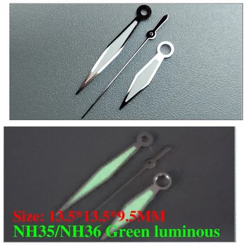 Vigyázz tartozékok óra mutató NH35 kéz mutató zöld világító alkalmas NH35, NH36 mozgalom A21