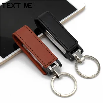 Írj, 6 színű bőr +kulcstartó modell usb flash drive, usb 2.0 4GB 8GB 16GB 32GB pendrive 64 gb-os usb stick legjobb ajándék